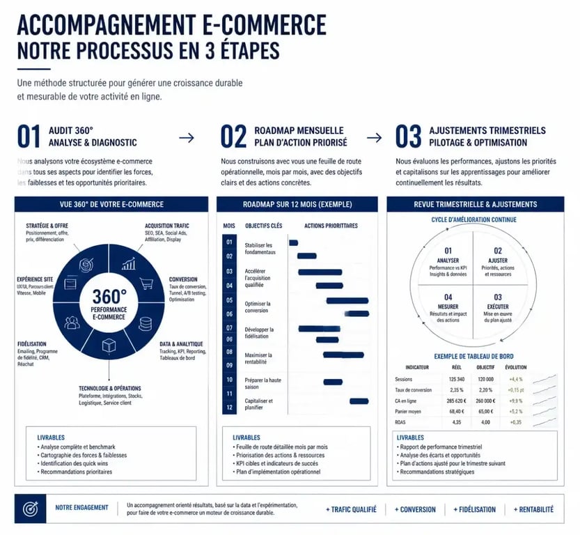 Processus d'accompagnement e-commerce de l'audit à la stratégie