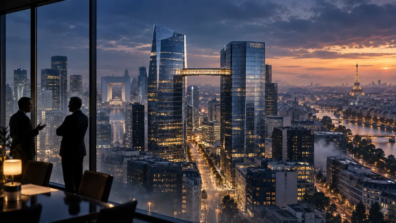 Réunion de direction stratégique dans un bureau parisien