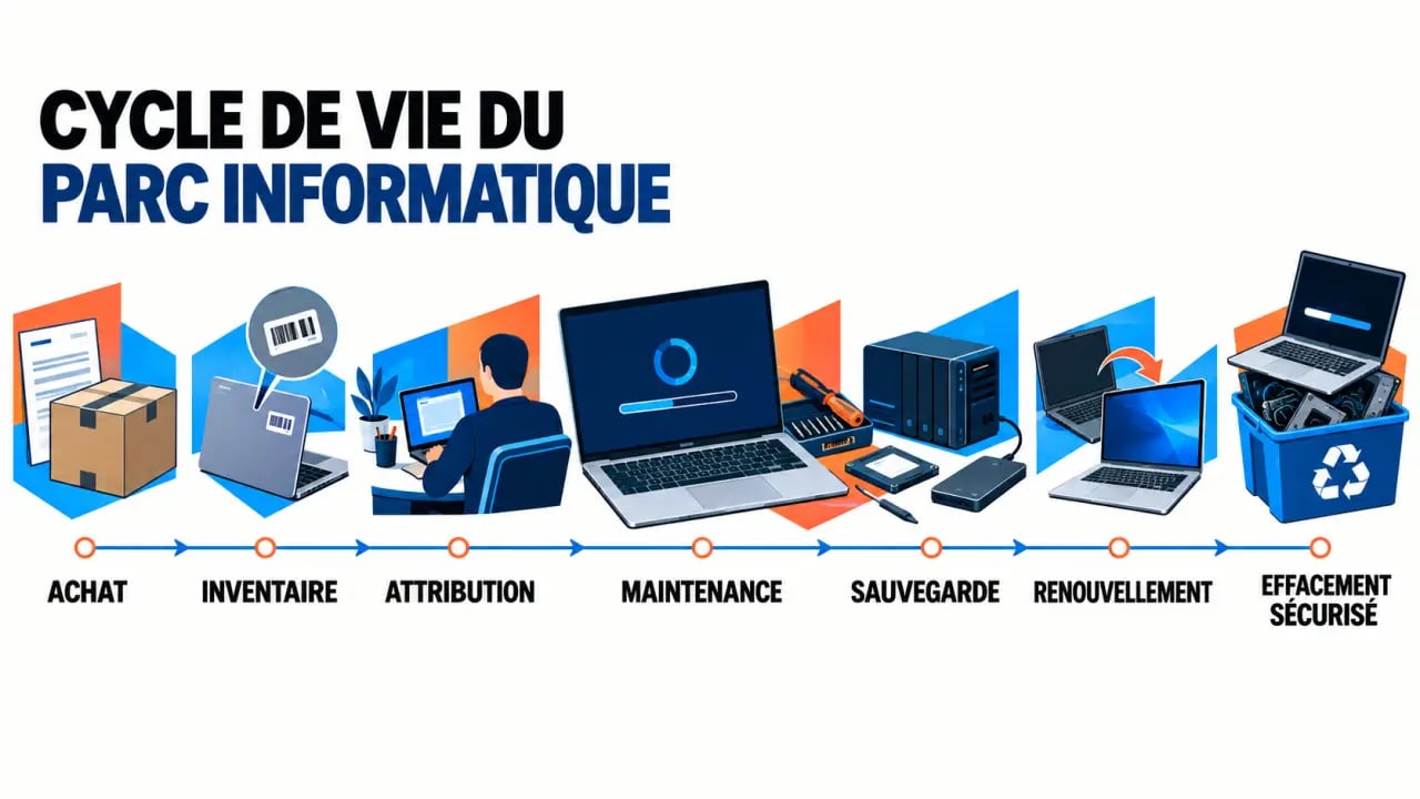 Gestion du parc informatique d'une entreprise : cycle de vie des équipements, maintenance et sécurité