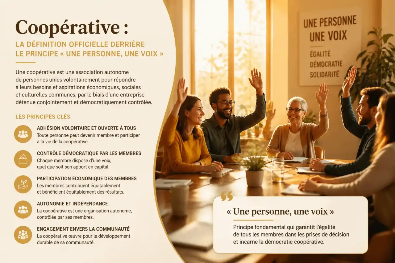 Coopérative : la définition officielle derrière le principe « une personne, une voix »